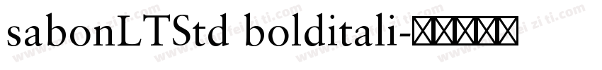 sabonLTStd bolditali字体转换
